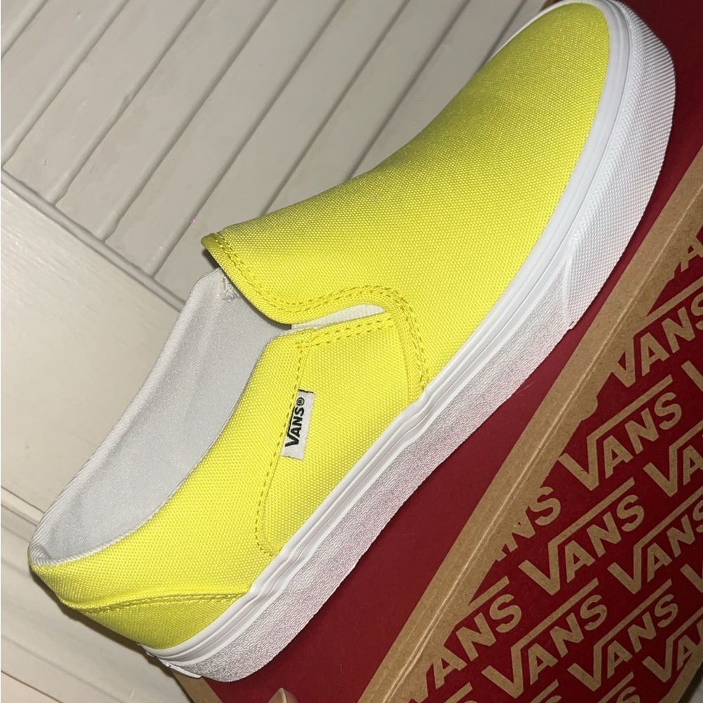 Vans Bright Yellow Slip-On Sneakers